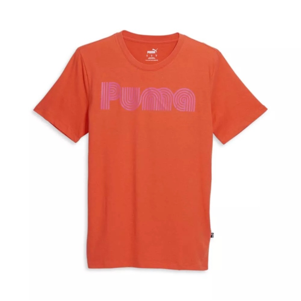 Puma Orange T-Shirt with Pink Logo